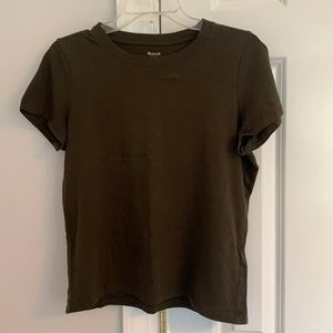 Madewell dark green box-tee